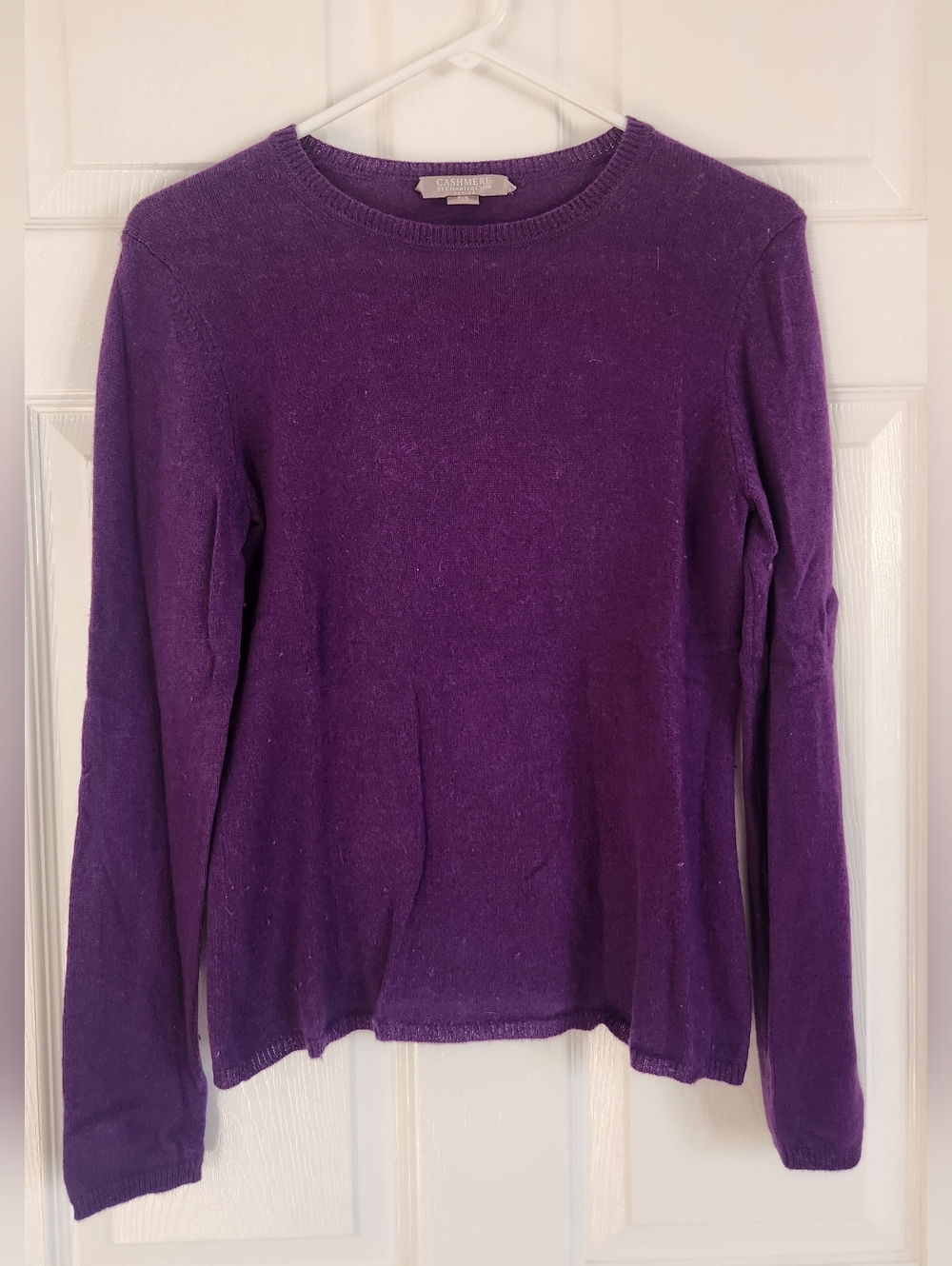 Purple Cashmere Crewneck Sweater